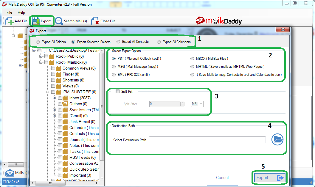 ost to pst converter software